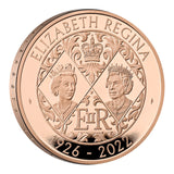 United Kingdom 2022 £5 King Charles III Queen Elizabeth II Tribute Gold Proof Coin