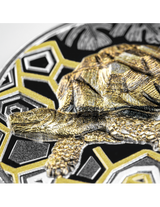 Cameroon 2022 1000 Francs Be Strong Turtle 1 Oz Silver Gold-plated
