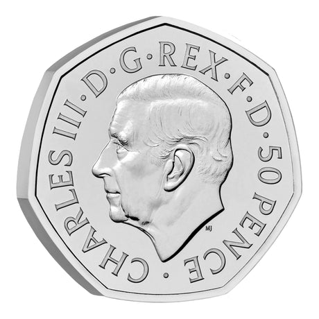 United Kingdom 2022 50p King Charles III /Queen Elizabeth II Tribute Brilliant Uncirculated Coin