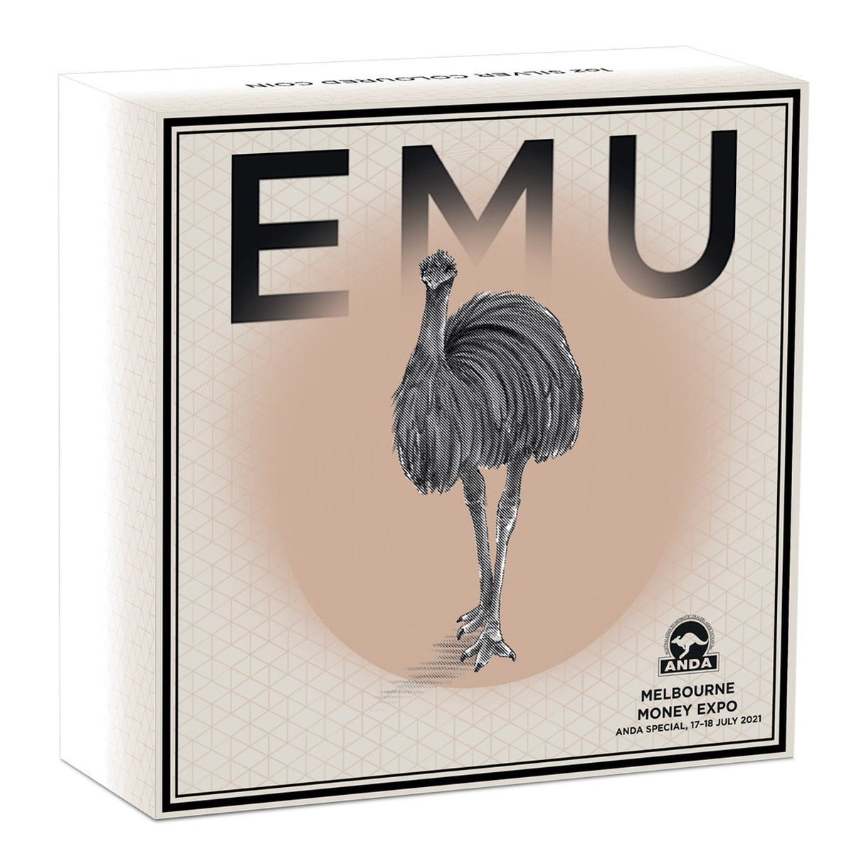 Australia 2021 $1 Australian Emu - 1oz Silver Coloured Coin - ANDA Melbourne Money Expo Perth Mint