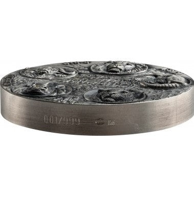 Ivory Coast 2022 5000 Francs Completer Big Five Mauquoy 5 Oz Antique .999 Silver Coin #263/999