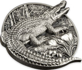 Burundi 2023 100 Francs Protecting Wildlife Series- Crocodile 5 Oz .999 Antique Silver 70mm Coin 799 Minted