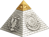 Barbados 2023 $5 Eye of Providence Pyramid 5 Oz Antique Silver Coin 750 Made