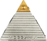 Barbados 2023 $5 Eye of Providence Pyramid 5 Oz Antique Silver Coin 750 Made