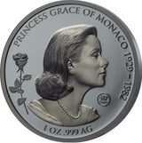 Samoa 2022 $5 Princess Grace of Monaco / Grace Kelly 40th Anniversary 1oz .999 Silver Coin Shadow Minting Technique