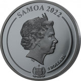 Samoa 2022 $5 Princess Grace of Monaco / Grace Kelly 40th Anniversary 1oz .999 Silver Coin Shadow Minting Technique