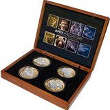 Niue 2022 $10 Apex Predators 5oz Silver Proof 4-Coin Set 25 Sets Minted Matching Edge Numbering