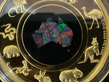 Australia 2022 $200 Great Southern Land 2oz Gold Proof Opal Coin. Reverse Detail ofAustralia's iconic animals/