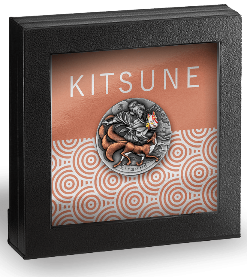 Niue 2022 $5 Kitsune 2oz Silver Coin 2 Oz Antiqued Silver Coin