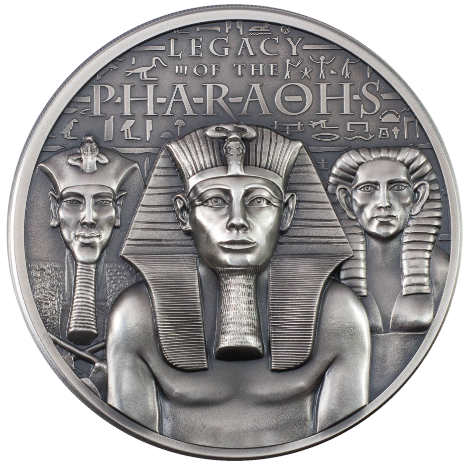 Cook Islands 2022 $20 Legacy of the Pharaohs Antique 3 Oz Silver Coin  CIT Smartminting®