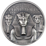 Cook Islands 2022 $20 Legacy of the Pharaohs Antique 3 Oz Silver Coin  CIT Smartminting®