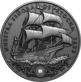 Niue 2022 $5 Nuestra Senora de Atocha 2 oz Silver Coin with Sunken Treasure Inlay- 200 made