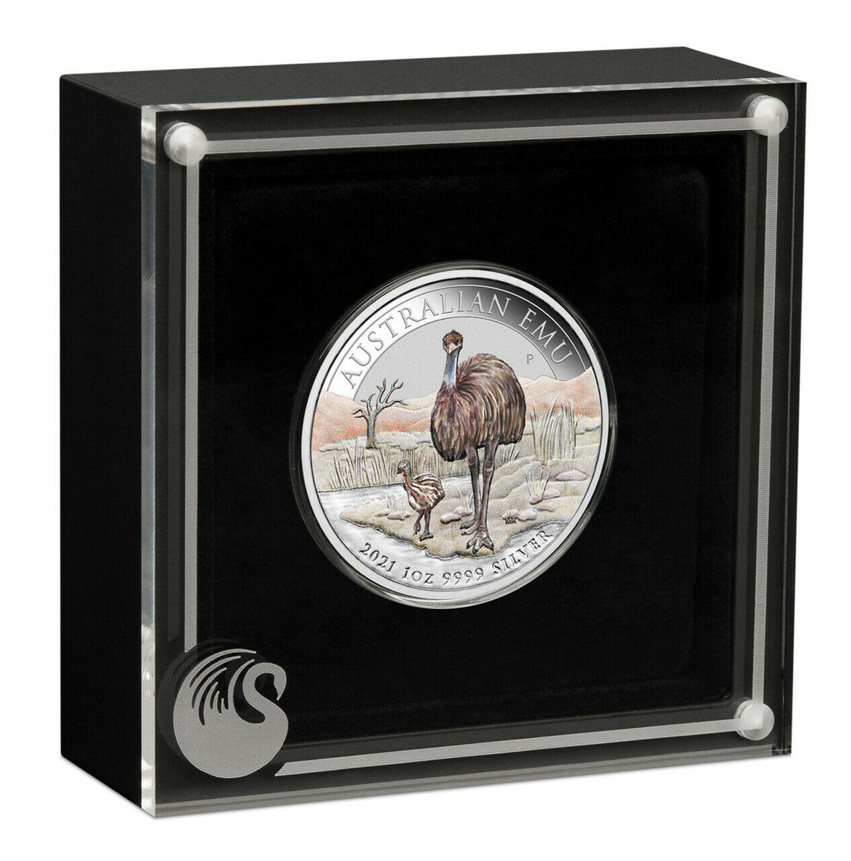 Australia 2021 $1 Australian Emu - 1oz Silver Coloured Coin - ANDA Melbourne Money Expo Perth Mint