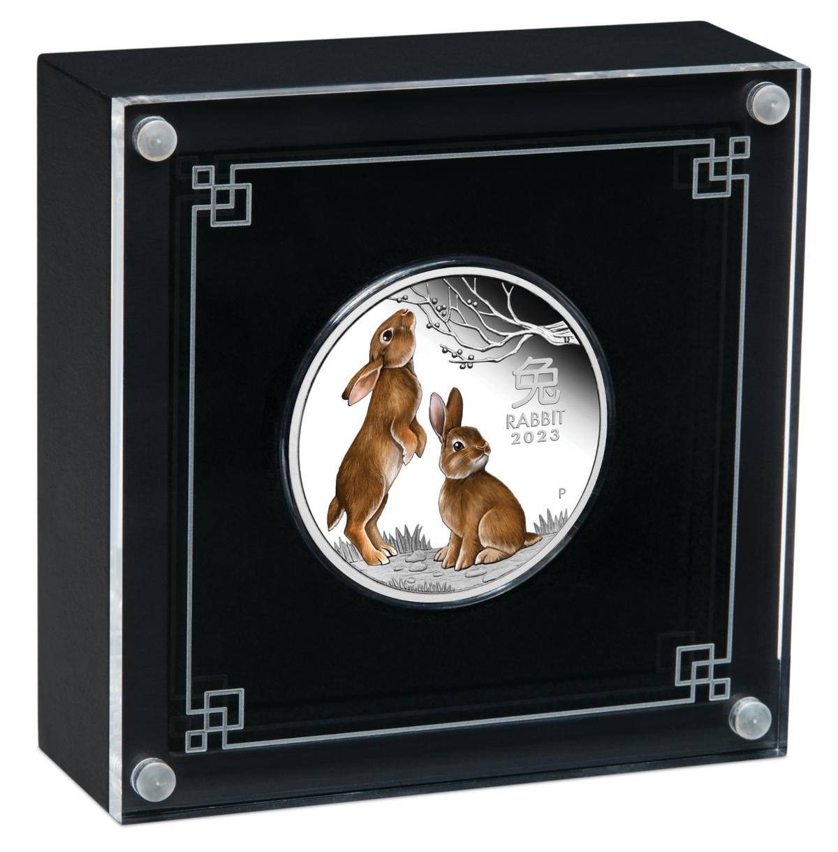 Australian Lunar Series III 2023 $1 Year of the Rabbit 1oz .999 Silver Proof Coloured Coin Perth Mint