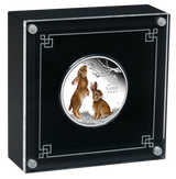 Australian Lunar Series III 2023 $1 Year of the Rabbit 1oz .999 Silver Proof Coloured Coin Perth Mint