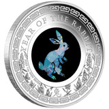 Australia 2023 $1 Opal Series Lunar Year of the Rabbit 1oz Silver Proof Coin Perth Mint