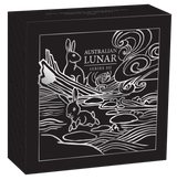 Australian Lunar Series III 2023 $1 Year of the Rabbit 1oz .999 Silver Proof Coloured Coin Perth Mint