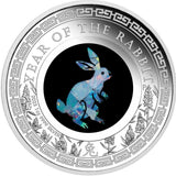 Australia 2023 $1 Opal Series Lunar Year of the Rabbit 1oz Silver Proof Coin Perth Mint