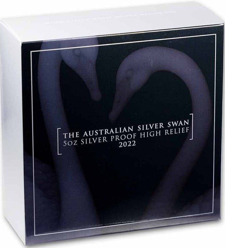 Australian Swan 2022 $5 5oz Silver Proof High Relief Coin 500 Made