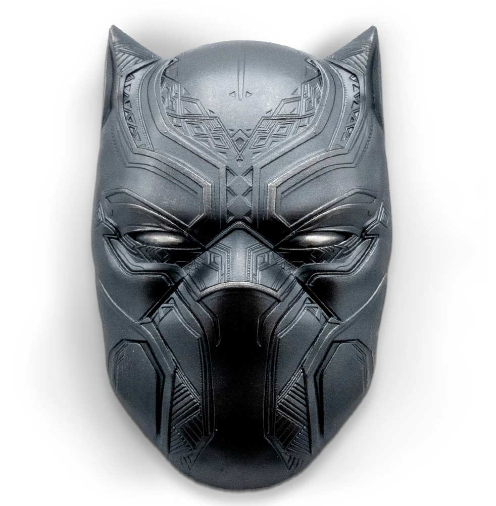 Fiji 2021 $2 Black Panther Mask 2oz Antiqued Silver Coin Perth Mint Reverse