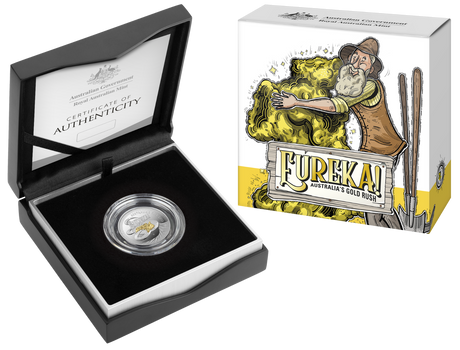 2020 $1 Eureka! Australia's Gold Rush  C  Mint Mark Selectively Gold Plated Silver Proof