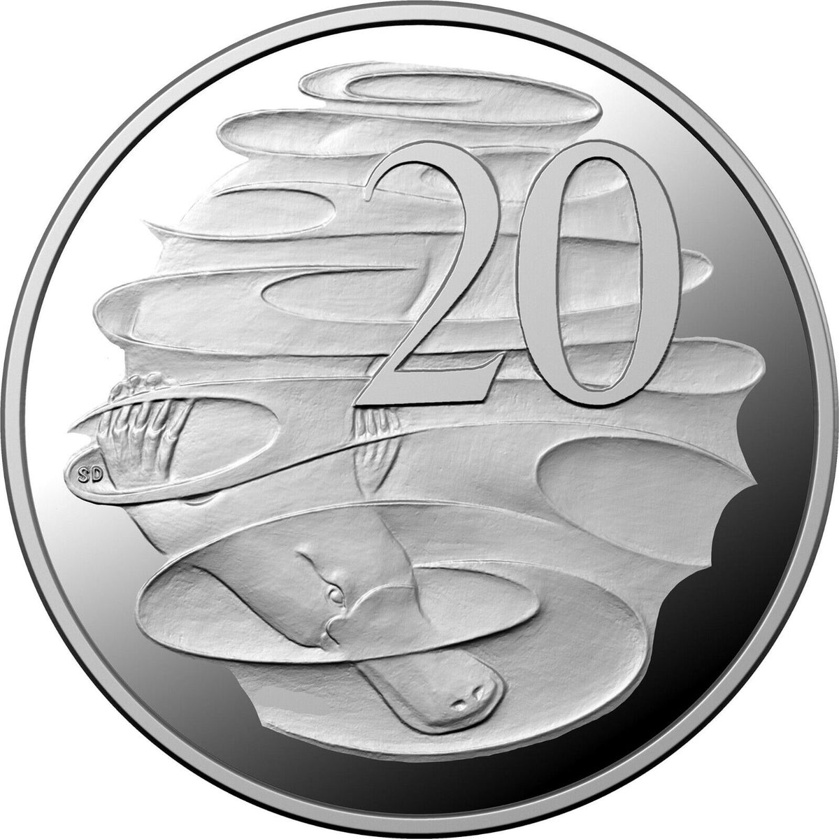 2022 Baby Proof Year Set 3 Unique Coins 10c 50c $2: Reverse 20c coin