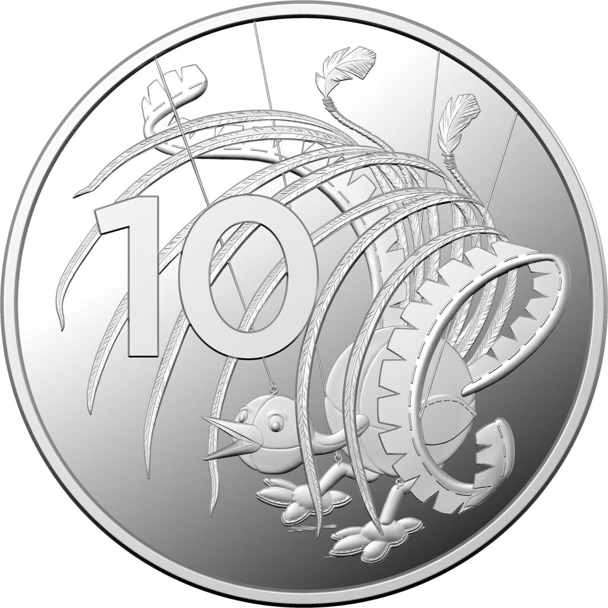 2022 Baby Proof Year Set 3 Unique Coins 10c 50c $2:: Reverse 10 cent coin
