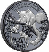 Niue 2022 $1 Australia at Night Leadbeater Possum 1oz Silver Black