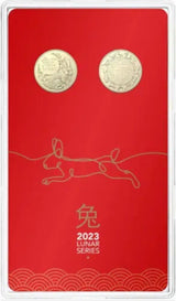 Australia 2023 $1 Lunar Year of the Rabbit Al/Br Uncirculated Two-Coin Set