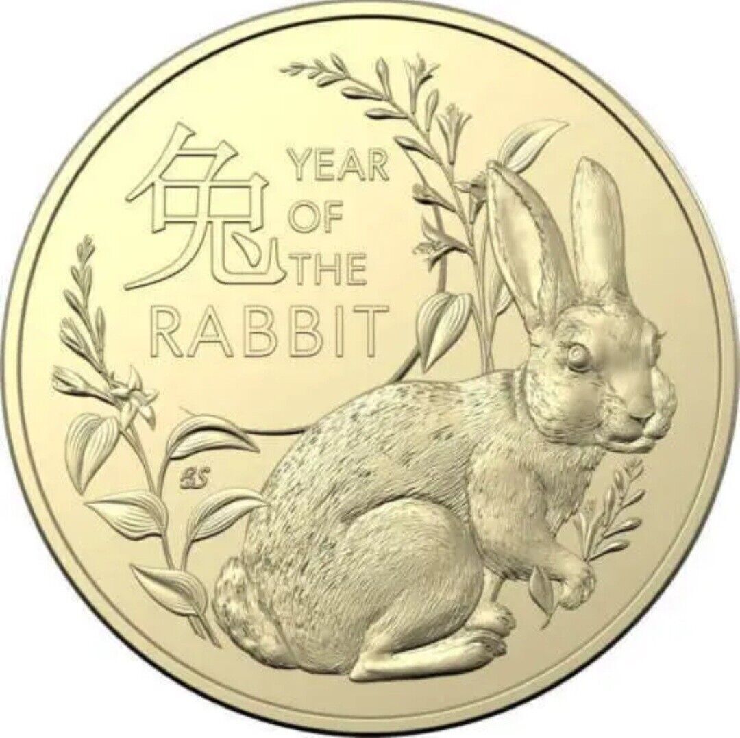 Australia 2023 $1 Lunar Year of the Rabbit Al/Br Uncirculated Two-Coin Set