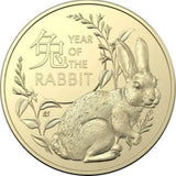 Australia 2023 $1 Lunar Year of the Rabbit Al/Br Uncirculated Two-Coin Set