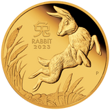 Australian Lunar Series III 2023 $25 Year of the Rabbit 1/4oz Gold Proof Coin Perth Mint