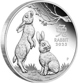 Australia 2023 $1 Year of the Rabbit 1oz 99.99% Silver Proof Coin - Lunar Series III - Perth Mint
