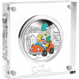 Tuvalu 2022 $1 The Simpsons - Krusty Lu Studios 1oz .9999 Silver Proof Coloured Coin Perth Mint
