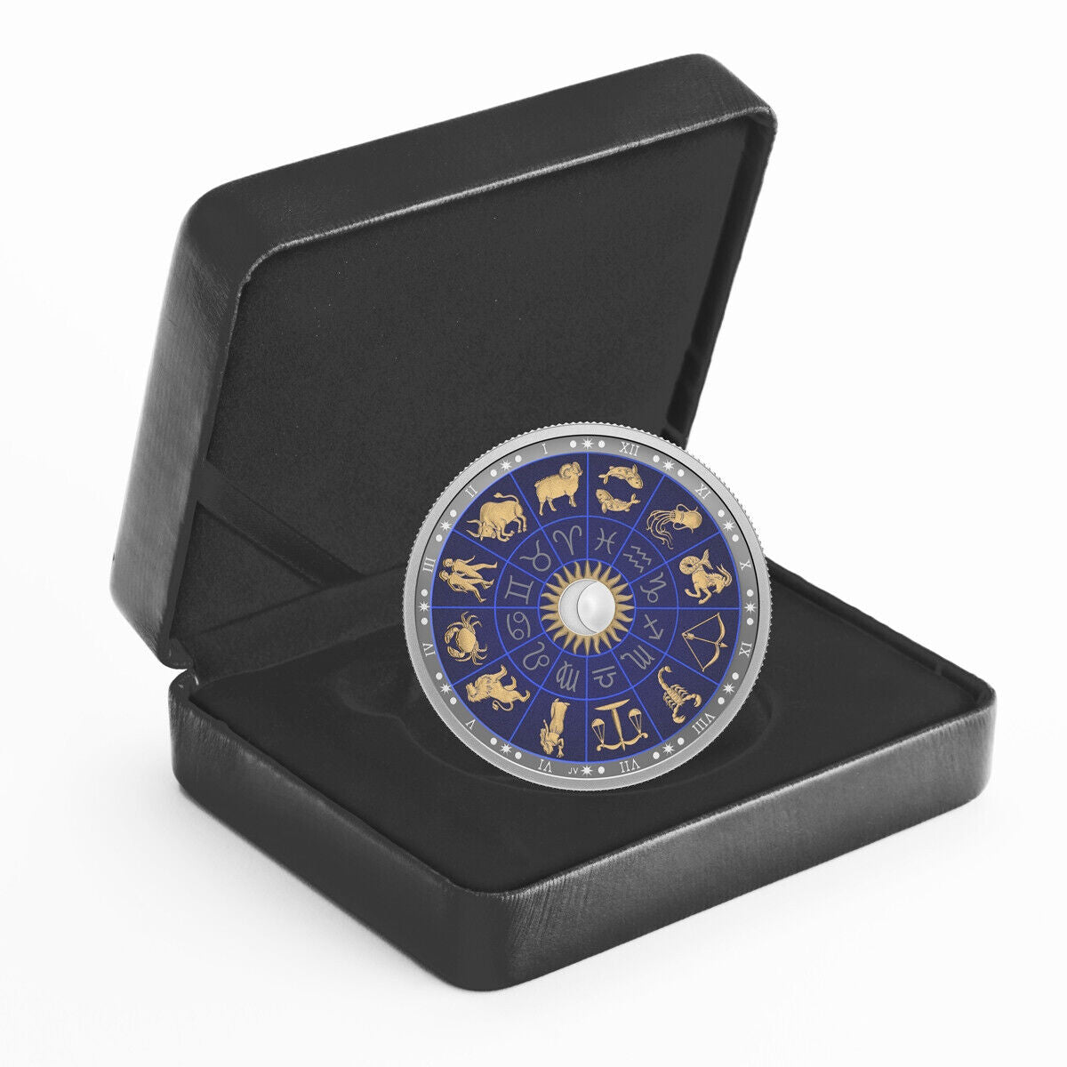 2022 Canada $30 Signs of the Zodiac Colourized Glow in the Dark 2oz 99.99% Silver Coin Black Light Torch included Case