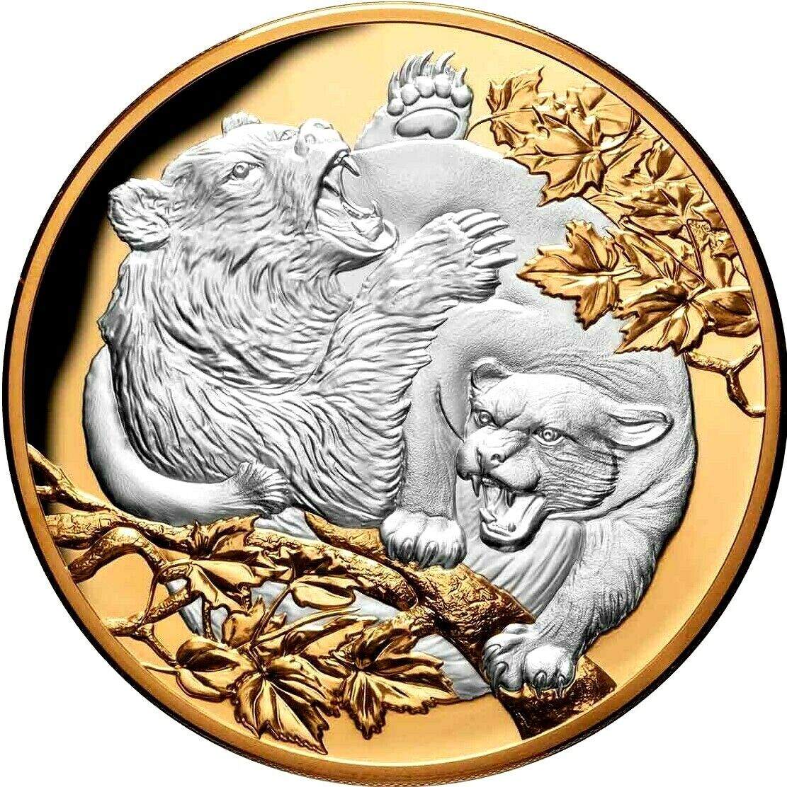 Niue 2022 $10 Apex Predators 5oz Silver Proof 4-Coin Set 25 Sets Minted Matching Edge Numbering