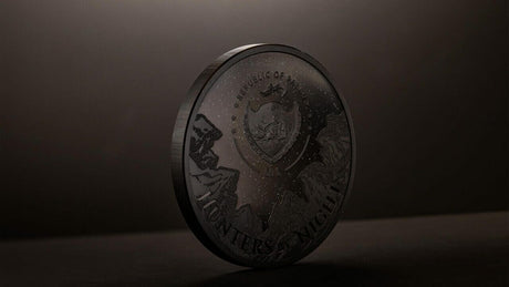 Palau 2022 $10  Python Hunters By Night 2 Oz Silver Black Proof Coin