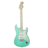 Solomon Islands $2 2022 Fender® 1oz Stratocaster® Shaped Coin Coloured in Surf Green