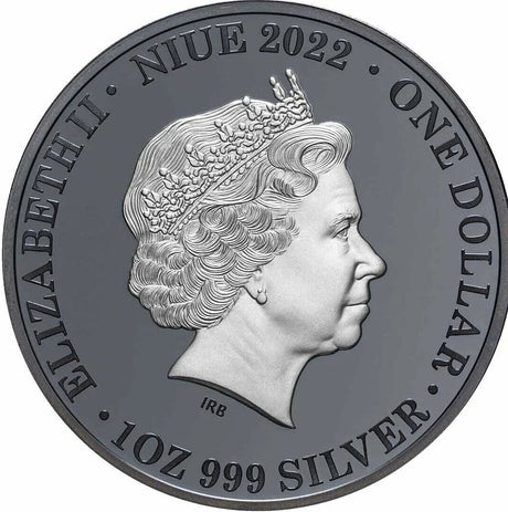 # 880 CERTIFICATE Niue 2022 $1 Australia at Night Leadbeater Possum 1oz Silver Black