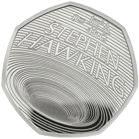 United Kingdom 2019 50p Proof Celebrating the Life of Stephen Hawking Silver