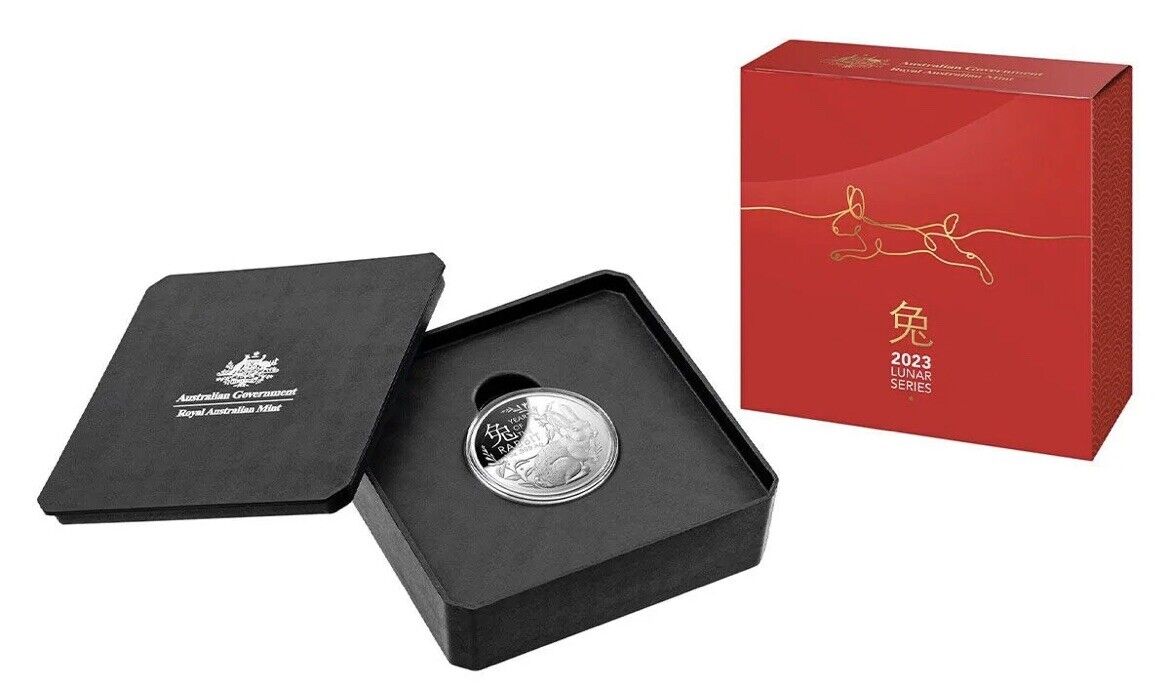 Australia 2023 $5 Lunar Year Of The Rabbit  Domed Silver Proof