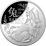 Australia 2023 $5 Lunar Year Of The Rabbit  Domed Silver Proof