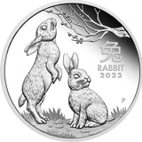 Australia 2023 $1 Year of the Rabbit 1oz 99.99% Silver Proof Coin - Lunar Series III - Perth Mint
