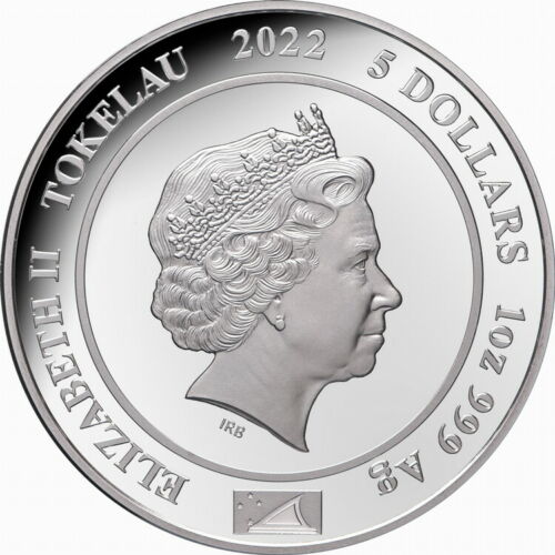 Tokelau 2022 $5 Queen Elizabeth II Platinum Jubilee 1952 70th 1 Oz Silver Proof