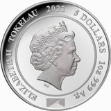 Tokelau 2022 $5 Queen Elizabeth II Platinum Jubilee 1952 70th 1 Oz Silver Proof