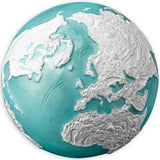 Barbados 2023 $5 Frozen Marble Planet Earth Spherical 3 Oz Silver Coin