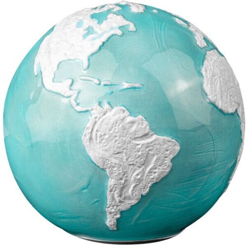 Barbados 2023 $5 Frozen Marble Planet Earth Spherical 3 Oz Silver Coin