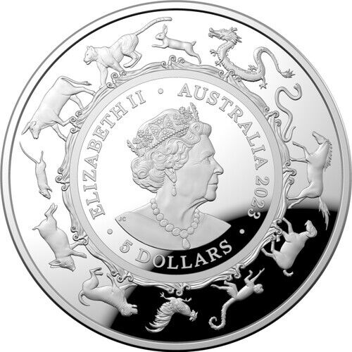 Australia 2023 $5 Lunar Year Of The Rabbit  Domed Silver Proof