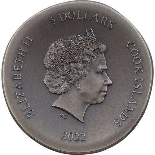 Cook Islands 2022 $5 Pegasos 1oz .999 Silver Antique Coin 999 Minted