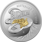 2020 $1 Eureka! Australia's Gold Rush  C  Mint Mark Selectively Gold Plated Silver Proof